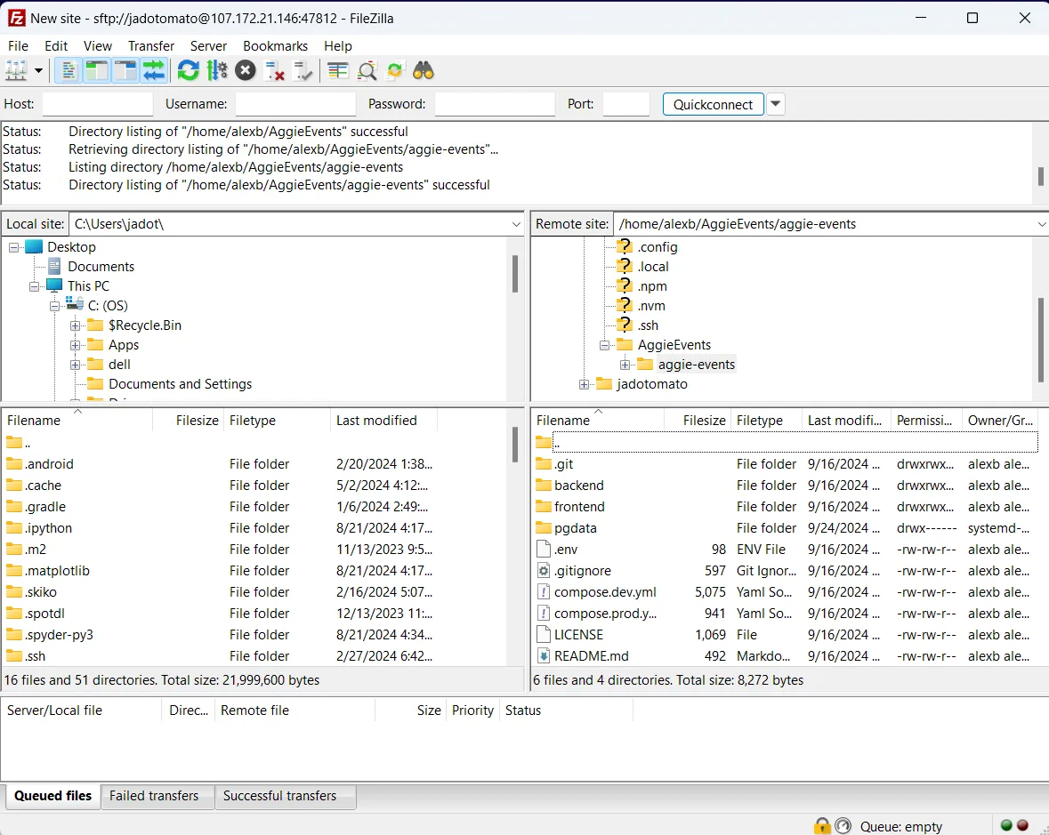 FileZilla Screenshot